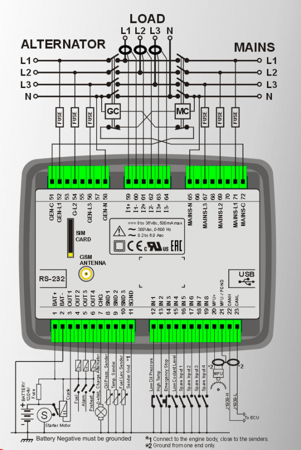 Dkg 205 схема подключения